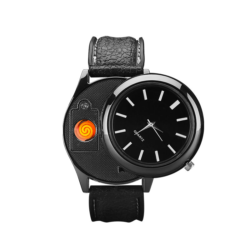 Rechargeable Windproof Creative Personality Watch USB Electronic Cigarette Lighter